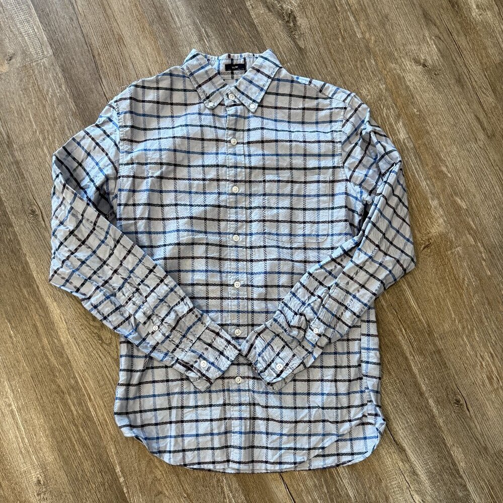 J Crew Long Sleeve Casual Button Up (Slim Fit)